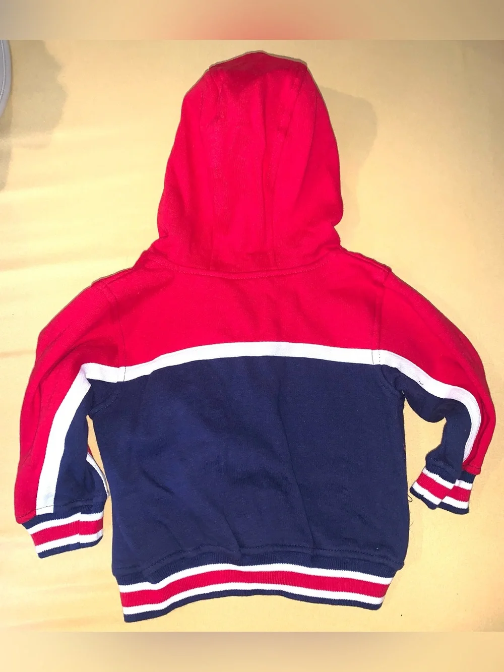 Vintage Snoopy Y2k zip up hoodie Red White and Blue striped 18 months